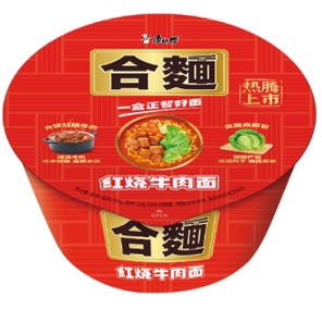 康师傅红烧牛肉面碗装方便面