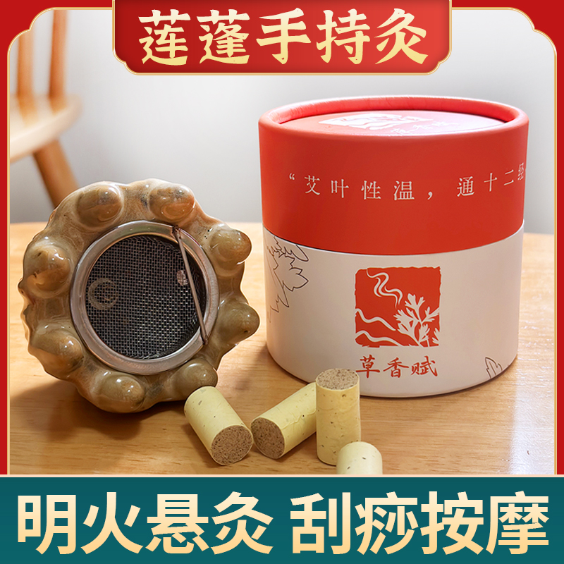 莲蓬手持灸熏艾灸器具艾灸盒随身灸家用百会穴艾柱专用罐艾灸盒