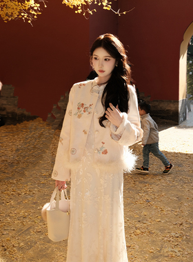 SHAOER【梨花酿】新中式国风高级感刺绣保暖羽绒服女S725M19000
