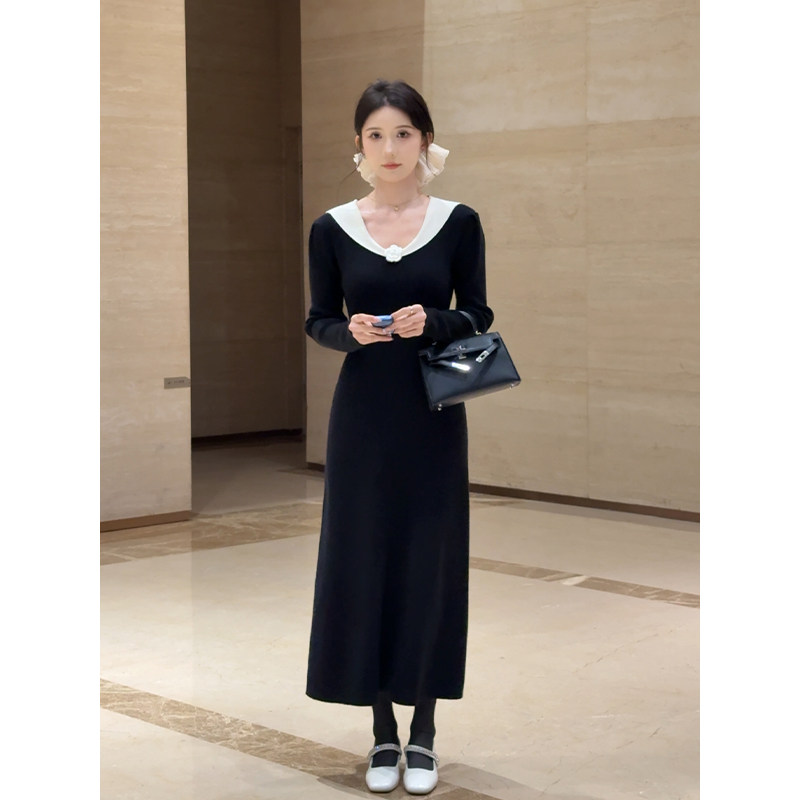 SHAOER【伯爵山茶】赫本风撞色拼接安迪绒修身连衣裙 S725Z17483,女装/女士精品,连衣裙,淘宝优惠券,粉丝福利购,淘宝优惠卷