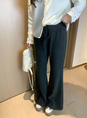 SHAOER【冬日暖暖裤】秋冬垂感亲肤加绒显瘦阔腿裤S725K19778