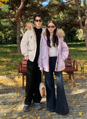 SHAOER【雪国之镜】短款毛领保暖加厚通勤羽绒派克服S725X19637