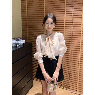 微醺蜜桃 气质减龄雪纺衫 秋季 法式 女S725E14357 新品 SHAOER