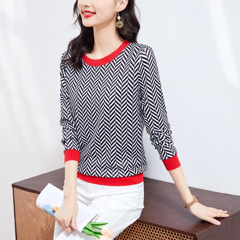 ROUMIKL高端广州深圳南油女装早春秋欧货十三行高货针织打底t恤开