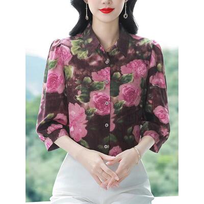 ROUMIKL高端广州十三行雪纺上衣早秋夏女品牌普宁独特漂亮精品七