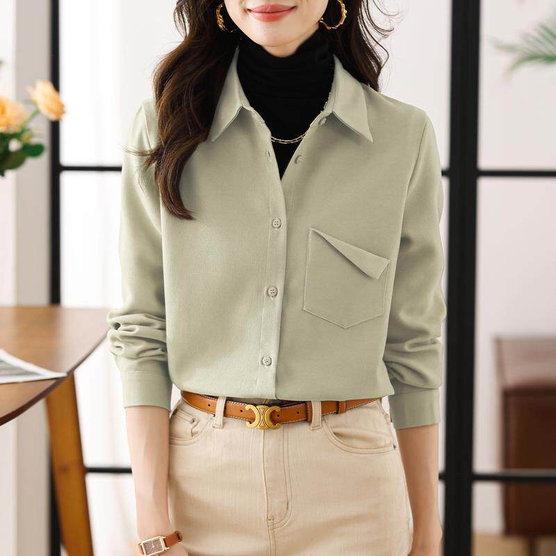 ROUMIKL高端加厚磨毛衬衫女秋冬季品牌广州十三行适合秋天的漂亮