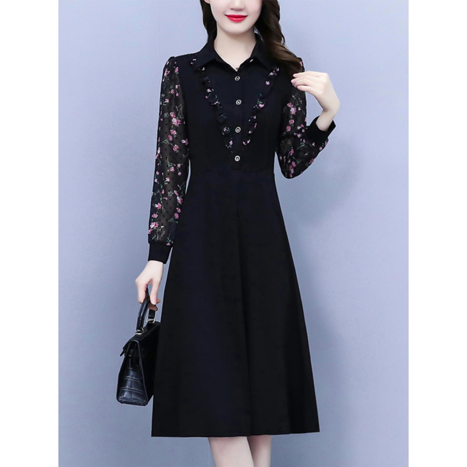 ROUMIKL高端广州女性流行服饰绽放春天加码十三线假两件套豪华大