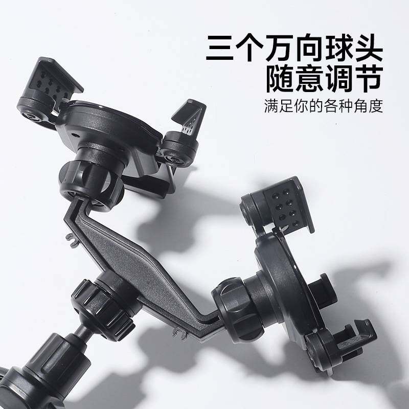 滴滴司机专用双头重力车载手机支架升级静音可收纳数据线直销