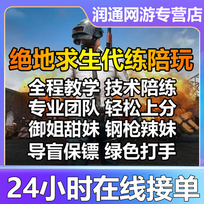 绝地求生陪玩PUBG代练代肝通行证生存等级KD奖牌快乐妹车