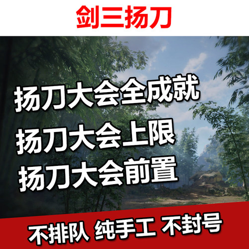 剑三剑网3代练扬刀大会全成就手工徊影悟心奇遇前置挑战通关成就
