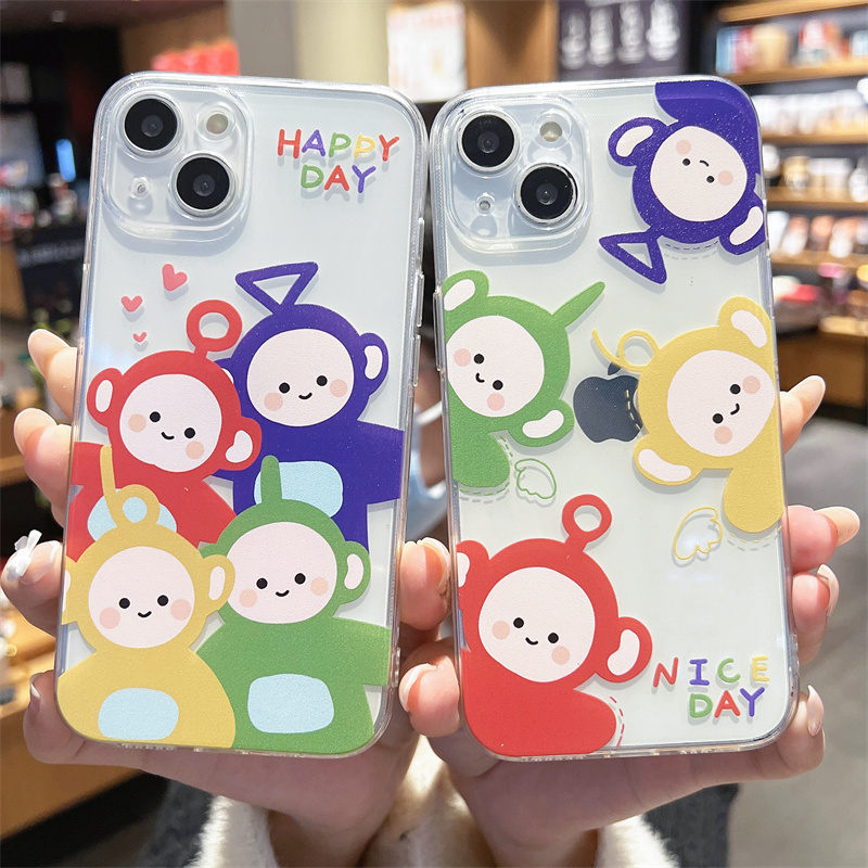 可爱天线宝宝趣味卡通适用iPhone14promax手机壳苹果13软壳12硅胶15透明XS全包镜头16防摔8plus情侣7女保护6s