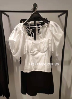 UR专柜国内正品代购女装白色方领紧身轻薄罩衫衬衫WG20S2CE2004