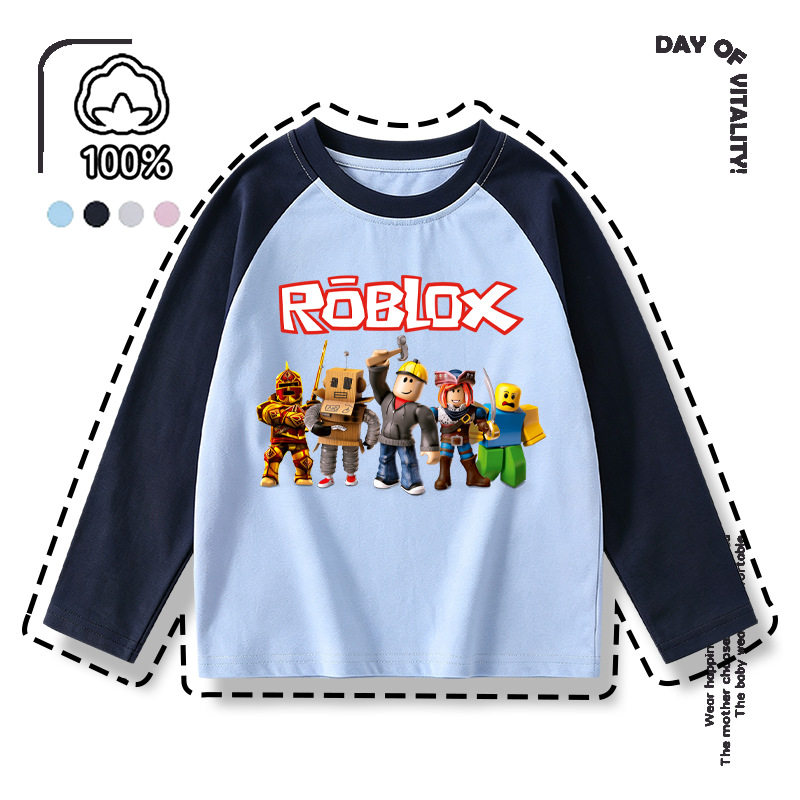 roblox罗布乐思童装儿童长袖插肩
