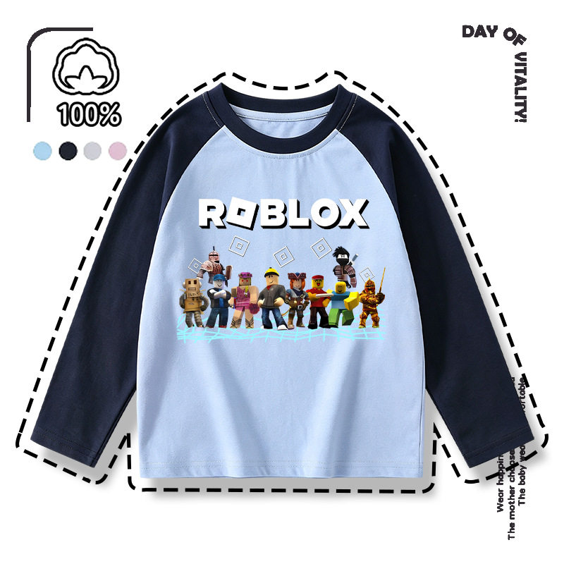 roblox罗布乐思童装儿童长袖插肩