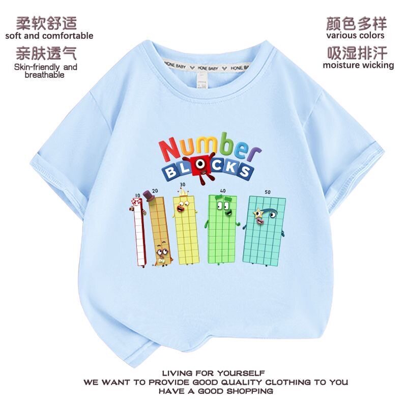 数字积木Numberblocks儿童夏装短