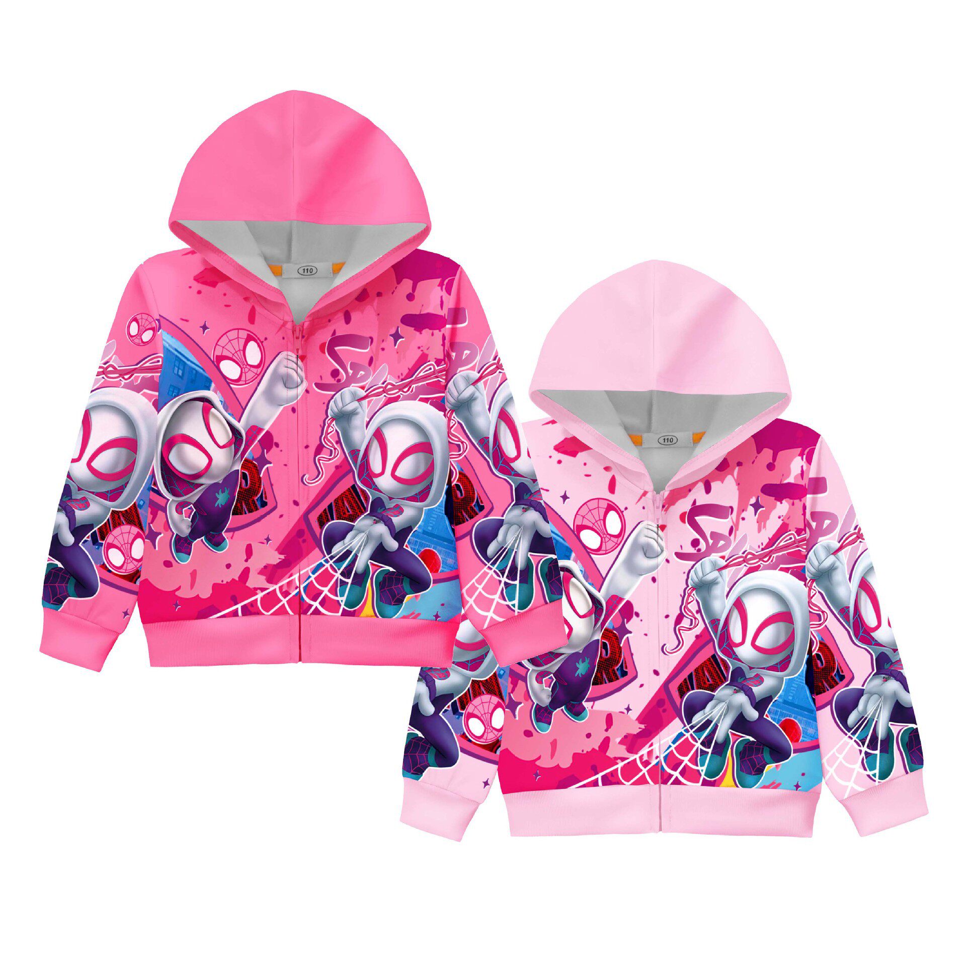 超级英雄 格温cos服装 中大童拉链连帽外套夹克衫卫衣36382