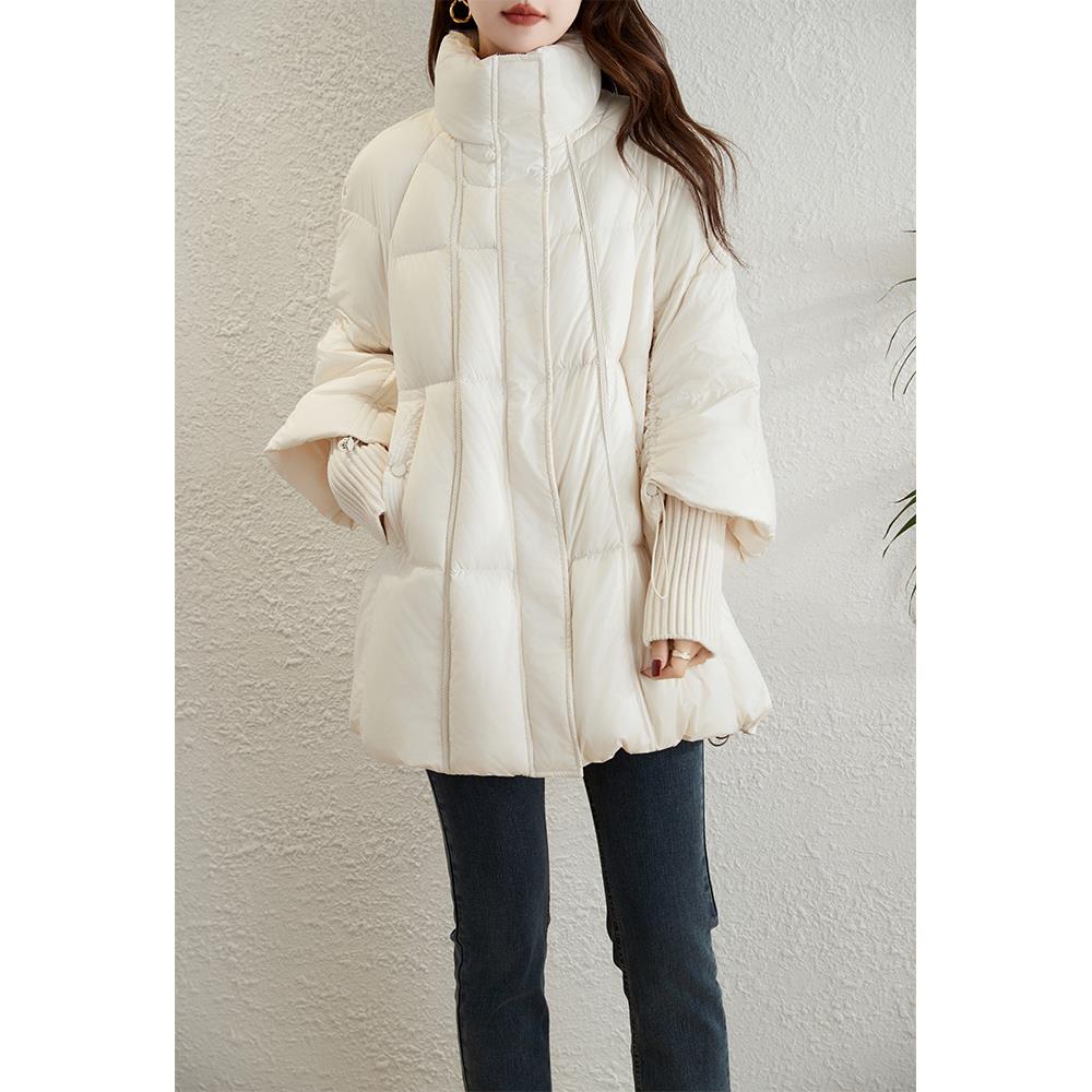 ROUMIKL加厚90白鸭绒服女中长款2025冬季新款韩版宽松显瘦白鸭绒