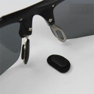 眼镜配件太阳镜鼻托柔软防滑硅胶墨镜黑色卡式 鼻垫 卡口托叶嵌入式