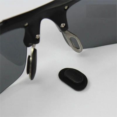 眼镜配件太阳镜鼻托柔软防滑硅胶墨镜黑色卡式卡口托叶嵌入式鼻垫
