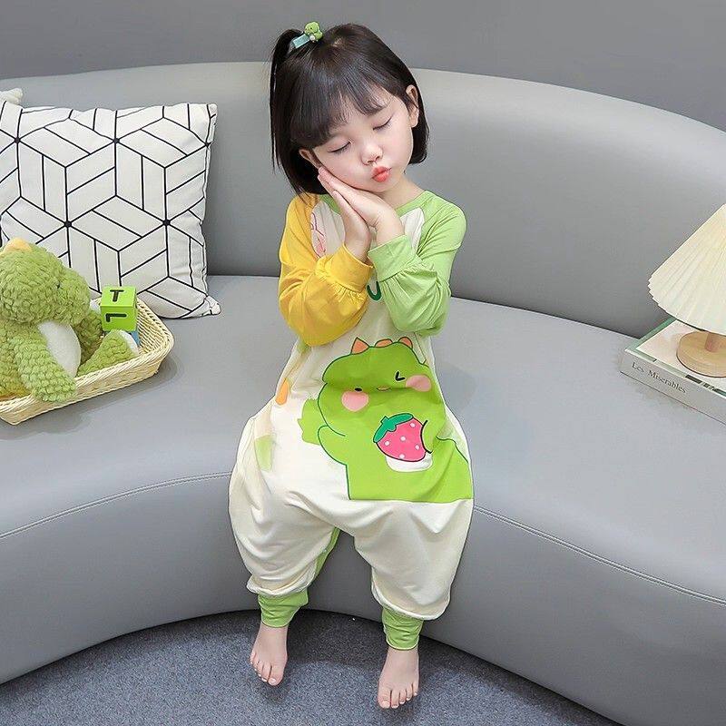 a类女童莫代尔连体睡衣春