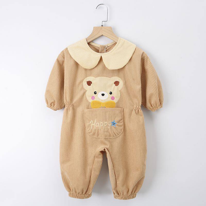 宝宝爬爬服秋冬一体式罩