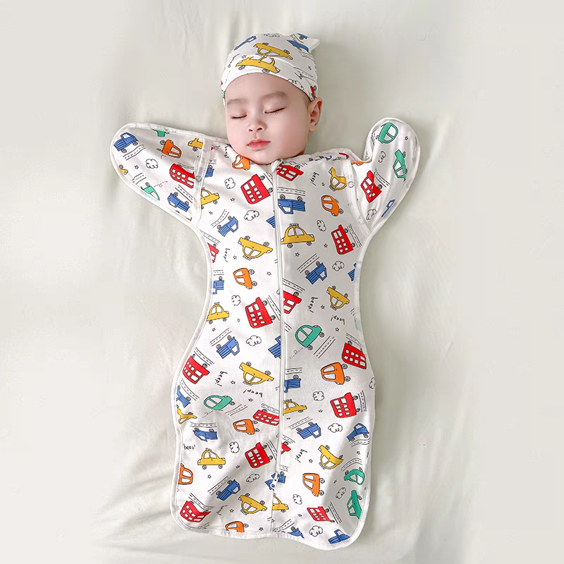 纯棉新生婴儿投降式防惊
