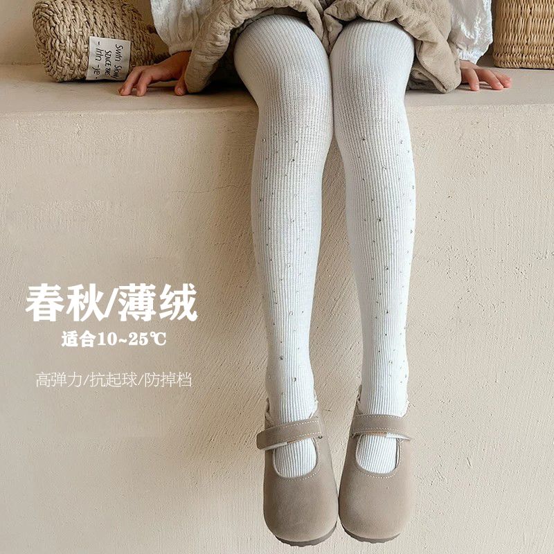 女童打底裤秋冬季加绒加