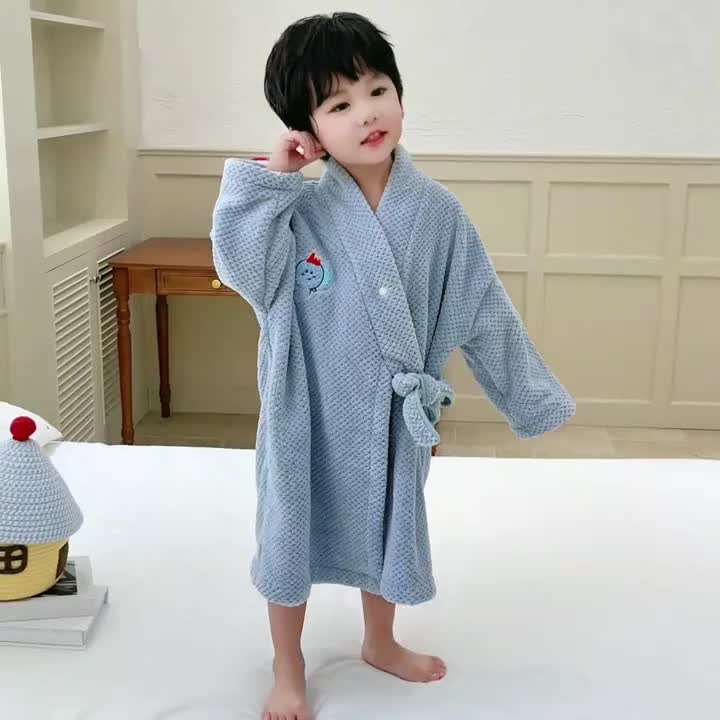 浴袍睡衣秋冬季吸水珊瑚