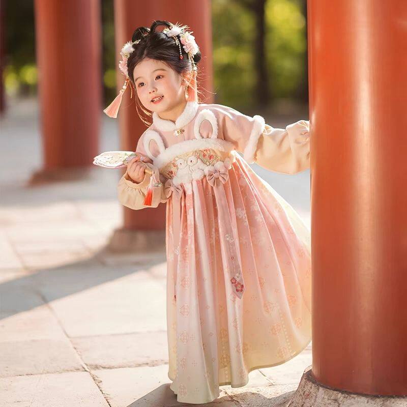 儿童汉服女童冬款加绒加