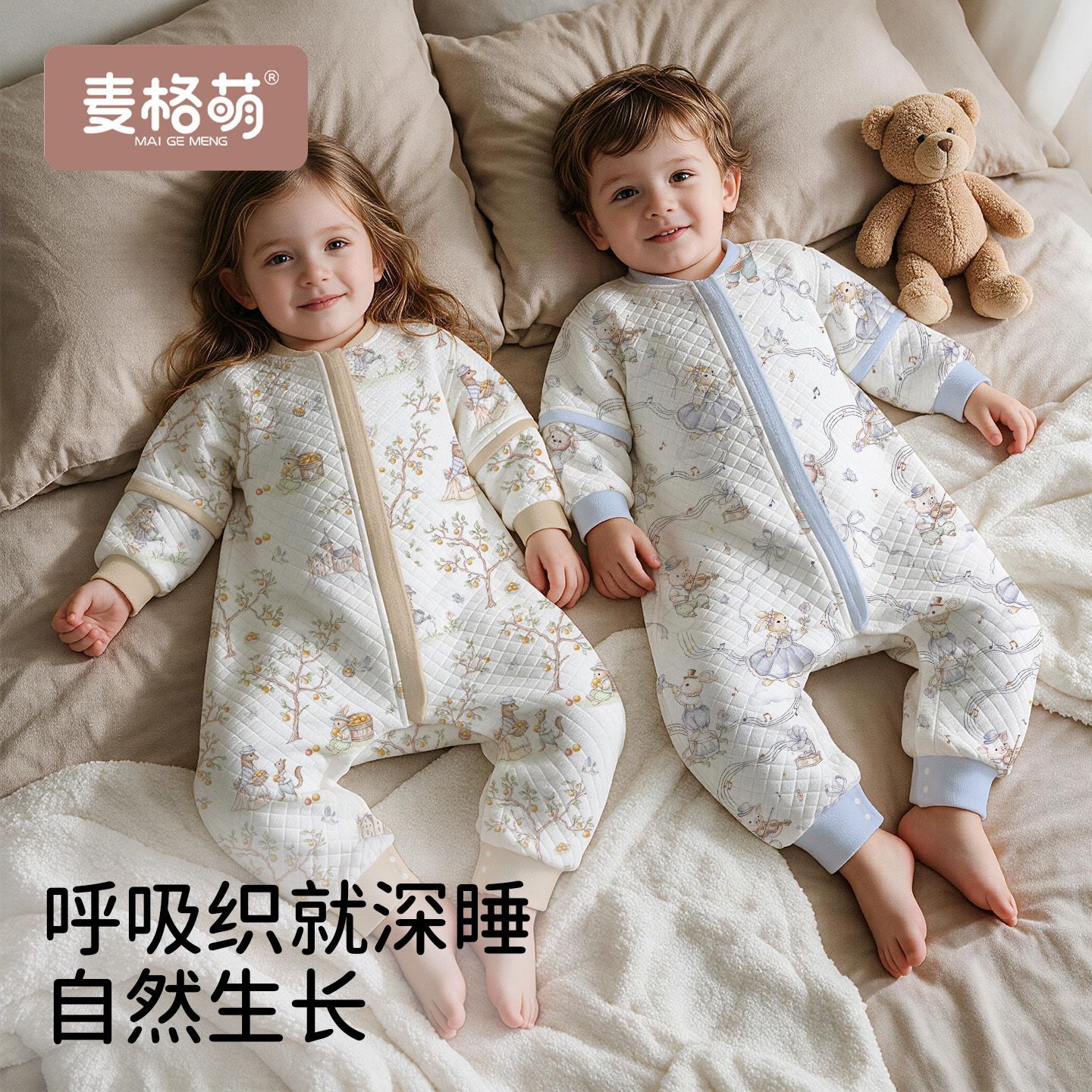 婴儿宝宝睡袋春秋冬款空