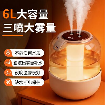 新款usb三喷空气加湿器静音家用卧室小型桌面除菌净化母婴加湿器