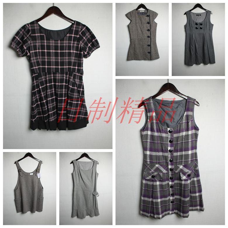 vintage日系古着复古古孤品森系百搭羊毛吊带秋冬连衣裙#K9