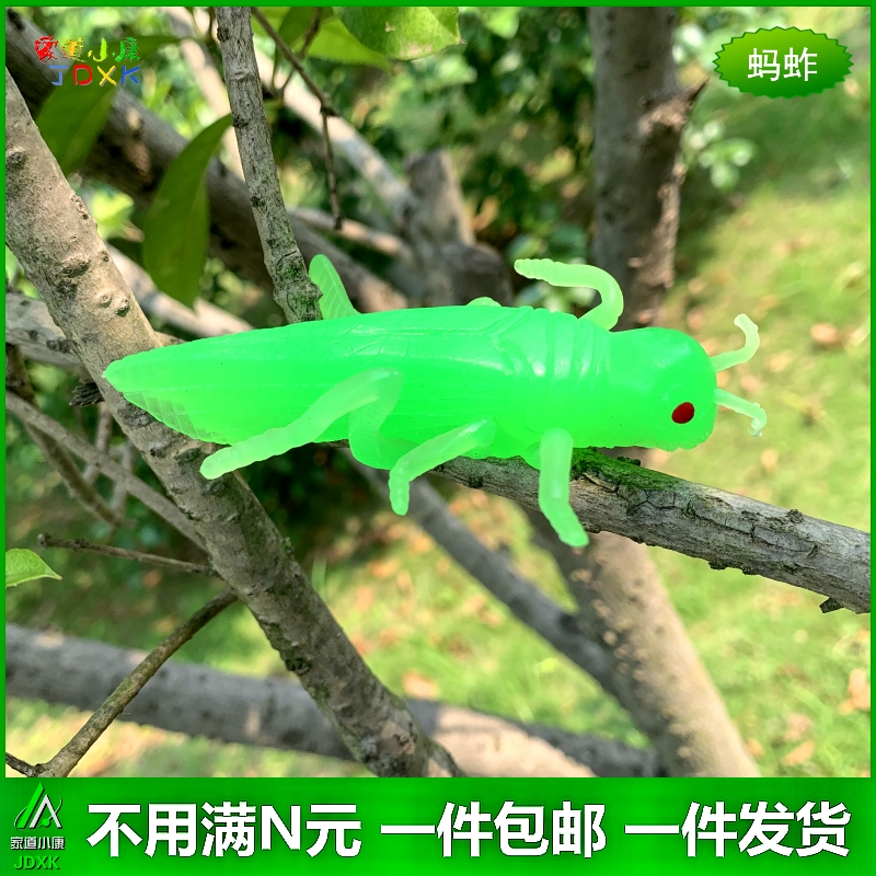 仿真蚂蚱软胶半透明玩具包邮