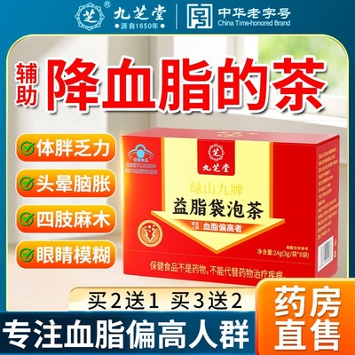 九芝堂益脂袋泡茶调节血脂绞股蓝银杏叶中老年血脂高辅助降血脂茶