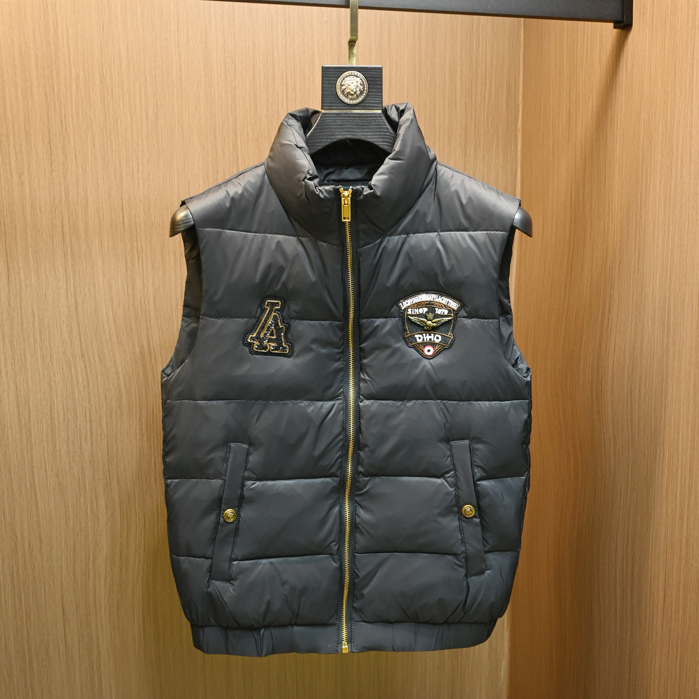 欧洲站潮牌立领羽绒服马甲男士冬季保暖刺绣轻奢高品质白鸭绒外套,男装,羽绒马甲,淘宝优惠券,粉丝福利购,淘宝优惠卷