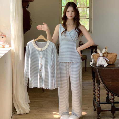 谷奈妈妈德绒月子服秋冬季长袖