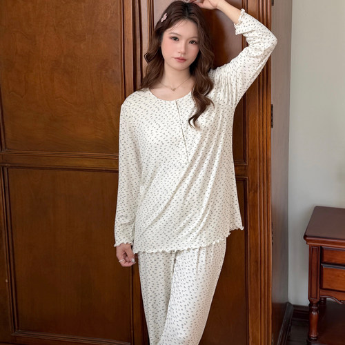 谷奈妈妈莫代尔带胸垫哺乳月子服