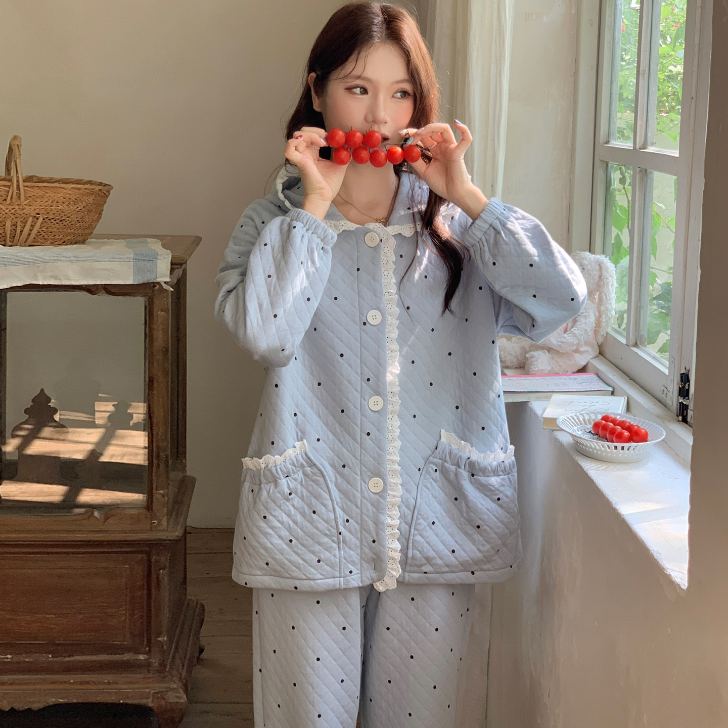 谷奈妈妈孕妇纯棉不勒肚月子服