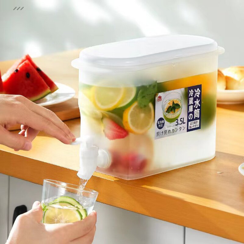 现代简约泡柠檬水水果饮料壶可放冰箱家用塑料桶