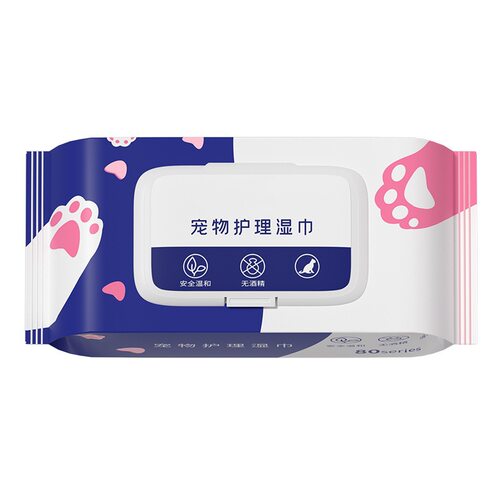 宠物湿巾80抽猫咪狗狗专用