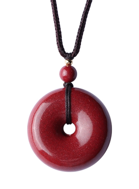 平安扣儿童情侣随身原矿朱砂官方