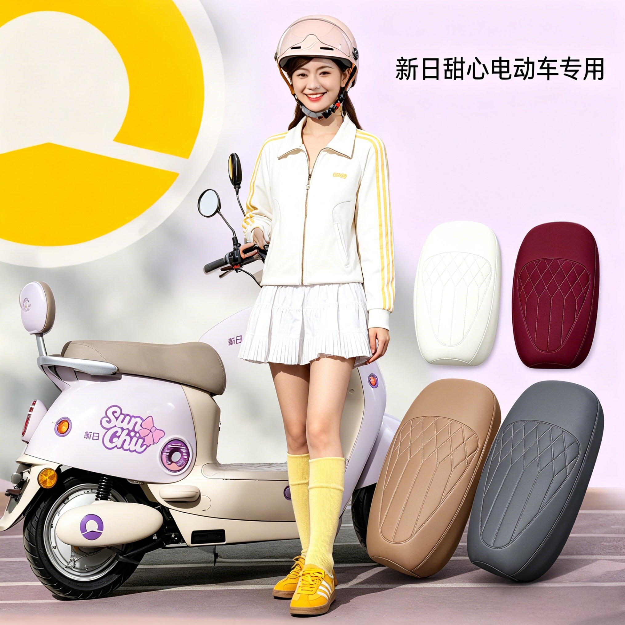 钢印压纹皮革电动车座套防水防晒