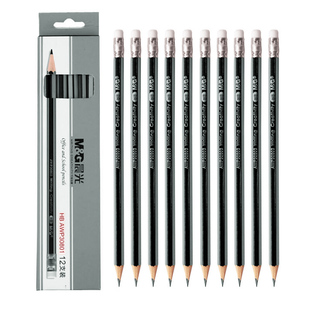 晨光铅笔HB木杆2b六角型三角形铅笔幼儿园一年级小学生学习用品mg正品 文具儿童专用写字洞洞笔M&G