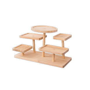 天秤座置物架桌面置物架原木创意简易剧场桌面置物架趣味造型收纳