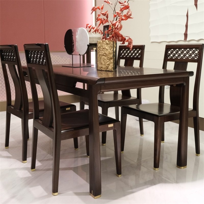 南洋胡氏 鸿运系列 hz9931长餐桌1500*850*760 黑檀木 爱里古夷苏