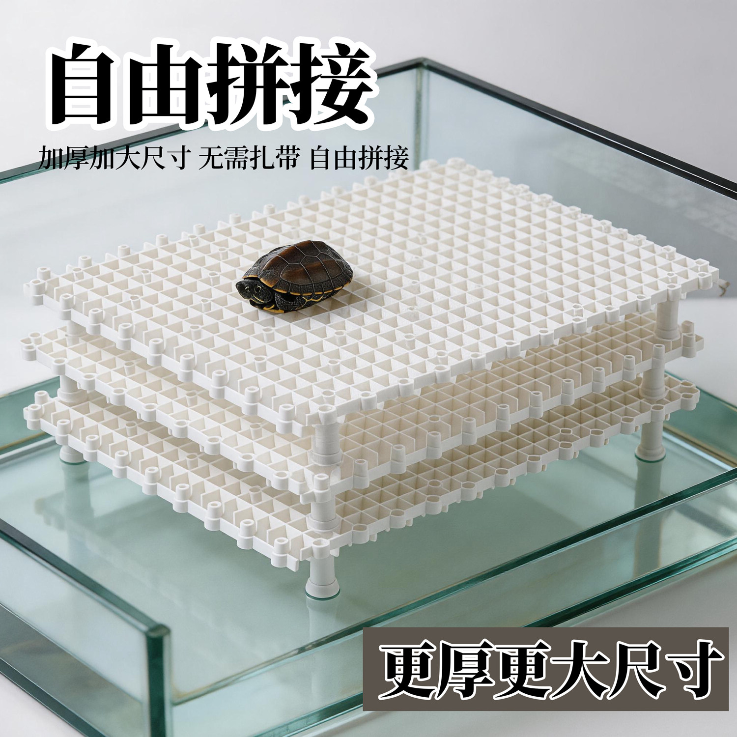 乌龟缸底滤板DIY水族箱隔板加大图片