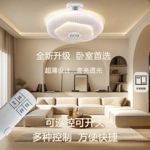 2024新款奶油风花朵房间主卧灯