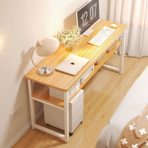 本木自在长条桌子靠墙窄桌办公桌