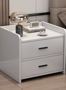 轻奢床头柜简约现代卧室床边小型床头置物架出租屋用收纳储物柜子