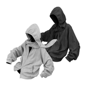 RELABEL 梦涟 可拆卸兜帽暗条纹肌理感海浪皱褶改良MA1线感外套